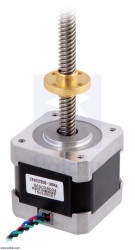 Pololu Stepper Motor with 18cm Lead Screw: Bipolar, 200 Steps/Rev, 42×38mm, 2.8V, 1.7 A/Phase