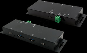 EX-1234HMVS USB 3.1 four-port industrial hub, 2x A, 2x C