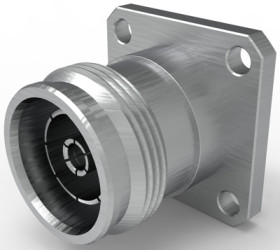 4.3/10 flange socket 50 Ω, RG-141, solder connection, straight, 2081973-1