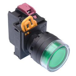 YW1L-AF2E01Q4G Green 24V illuminated 22mm Maintained Shrouded Push Button Switch NC IP65 IDEC