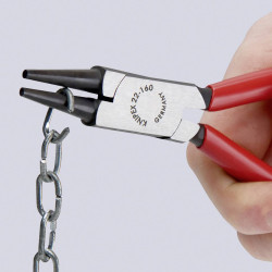 Knipex 22 01 125 dla elektroników i mechaników Szczypce okrągłe proste stal elektrotechniczna chromowo-wanadowa 125 mm