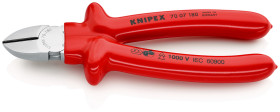 Knipex długość 180 mm gr. cięcia: 4mm VDE Stal elektryczna chromowo-wanadowa