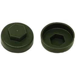 ForgeFix TFCC16OG TechFast Cover Cap Olive Green 16mm (Pack 100)