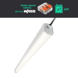 Oprawa hermetyczna LED 15W 1800lm 4000K WT060C LED18S/840 PSU L600 BN + złączki WAGO 7 sztuk