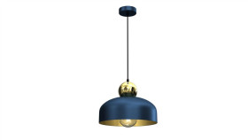 Lampa Wisząca Harald Gold/Navy Blue 1Xe27 Mlp7695 Milagro