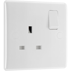 BG 821DP White Nexus Moulded Single Switched 13A Power Socket Double Pole