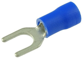 Konektor widełkowy izolowany niebieski 5,3mm