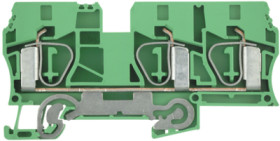 Protective conductor terminal, spring balancer connection, 1.5-10 mm², 3 pole, 1200 A, 8 kV, yellow/green, 1767670000