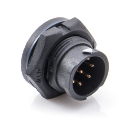 Złącze wielostykowe przemysłowe 6-pinowe Montaż przedni Wtyczka Amphenol Industrial