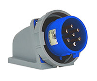 Złącze przemysłowe - zasilające 32A Wtyczka 415 V 6P + E Męski Scame Czerwony Montaż ścienny IP67