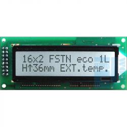 WYŚWIETLACZ LCD 2x16 H FHW K/W CYRYLICA 16x2