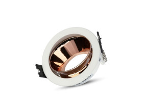 VT-872 Oczko halogenowe Spot trzonek: GU10 okrągła biały złoty róż 3155 V-TAC