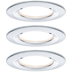 Paulmann 93499 Nova Bathroom Recessed Light 3-Piece Set LED 18W Chrome