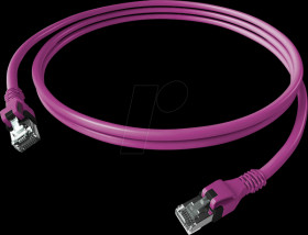 CPP1OVAVAV0050 Cat.6a patch cable, DualBoot, PushPull, S/FTP, violet, 5 m