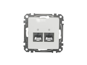 SEDNA DESIGN & ELEMENTS Gniazdo komputerowe 2xRJ45 kat.5e STP białe SDD111452S SCHNEIDER ELECTRIC