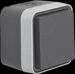 47403515 Socket with hinged cover AP W.1 gray