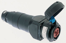 Wzmocnione złącze zasilania 32A Gniazdo 415 V 5P Żeński Eaton Czarny Montaż na kablu, IP66