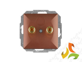 PERŁA Gniazdo głośnikowe miedź metalik PT-2PG ABEX