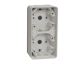 MUREVA STYL Podstawa naścienna 2 podwójna pionowa IP55 biała MUR39912 SCHNEIDER ELECTRIC