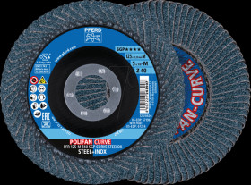 69398197 POLIFAN flap discs PFR 125-M Z40 SGP CURVE STEELOX (2)