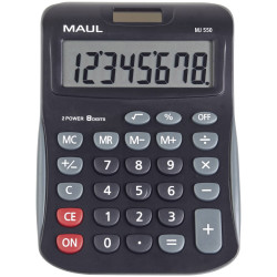 Maul 7263490 Mj 550 Calculator Desk Black 8 Digits Battery &amp; Solar 155X11mm