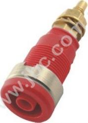 SEB 2600 G M4 RT Gniazdo bezp. 4mm, przyłącze M4+lutowane, 32A, czerwony, Hirschmann, 972354101, SEB2600GRT