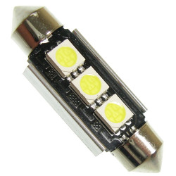 Dioda LED C5W 39mm 3xSMD5050 CAN CANBUS Biała 12V
