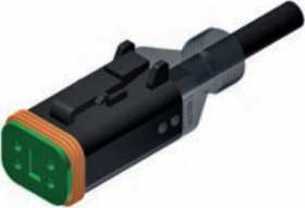 Connection cable, socket, 4 pole, straight to openend, 5m