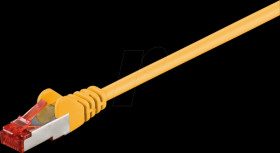 95453 Cat.6 S/FTP PiMF patch cable, CCA, yellow, 0,25 m