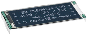Moduł OLED Display Elektronik EAOLEDM204-LWA biały czarny (S x W x G) 61 x 26 x 2.4 mm