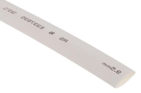 Osłona termokurczliwa Biały 2:1, średnica 9.5mm, dł. 6m, RS PRO