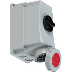 PCE 75352-6 CEE Wall Socket 63A 5-Pin 400V w/ Mechanical Interlocking