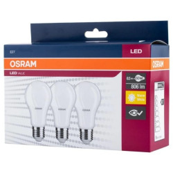 3PAK Żarówka LED A60 E27 8,5W = 60W 806lm 2700K Ciepła OSRAM Value