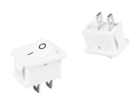 Wyłącznik klawiszowy MRS101 biały 6A 0-1