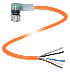 Pepperl+Fuchs 70137220-100017 Złącze konfekcjonowane czujnika/aktuatora V15-W-E8-OR5M-PUR-A1, piny: 5, 5 m, 1 szt.