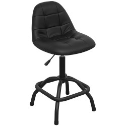 Sealey SCR01B Workshop Stool Pneumatic &#x2B; Adjustable Height Swivel Seat&#x2B;Back Rest
