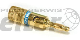 Wtyk bananowy złocony VITALCO LAW36 czarny