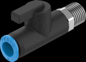 153487 Ball valve, 2/2, bistable, for compressed air, 560 l/min, R1/8 &lt;