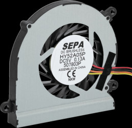 HY52A05PSE25AP00-BLI radial fan, 52x52x8mm, 5V, 33dB, 5700rpm, plain bearing