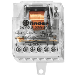 Impulse switch, 2 Form A (N/O), 12-230 VAC, 10 A, 250 V, 1800 W, 260281104000