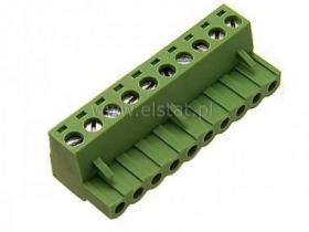 Listwa montaż. kątowa 10-zacisk. żeńska r =5,08