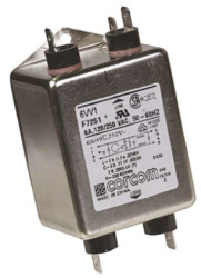 Filtr RFI 6A 1-fazowy 250 V AC 50/60Hz TE Connectivity Montaż kołnierzowy