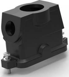 Housing, size HB16, die-cast aluminum, 2 x M40/M25, angled/straight, screw locking, IP68, T1902164025-109