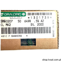 SMA0207-50-649R-0.5% 649R 0.5% 50ppm 0207 Axial AXIAL DRALORIC