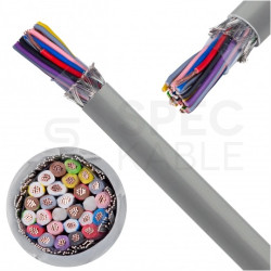 Kabel sterowniczy TECHNOTRONIK LIYCY 25x0,14mm2 szary 300/300V ekranowany olejoodporny linka Technokabel