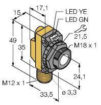 Przycisk refleksyjny, ultradźwękowy Turck 3073161 1 szt.