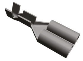 Konektor płaski Żeński 6.35 x 0.81mm długość 19.2mm Izolacja: Nieizolowane Cyna