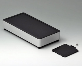 Aluminum enclosure, (L x W x H) 184 x 84 x 40 mm, black (RAL 9005), IP40, EE203059