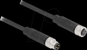 80138 M8 3 pin cable A-coded male / female, 1 m