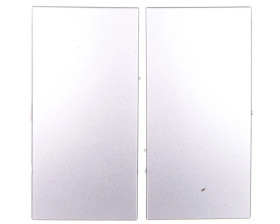 Simon 54 Klawisz podwójny do łaczników/przycików srebrny matowy DKW5/43